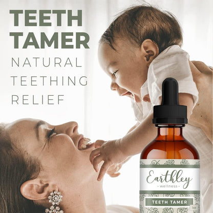 Teeth Tamer, Teething Relief for Babies & Kids, Soothes Drooling, Gum Discomfort & Irritability, Organic Herbal Formula, Essential Oil Free, Alcohol-Free & Sugar-Free (1.69 Oz)