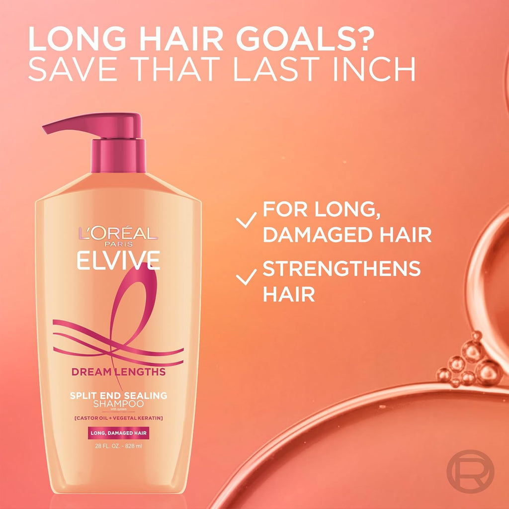 L'Oreal Paris Elvive Dream Lengths Shampoo and Conditioner Kit, Paraben Free, 1 Kit