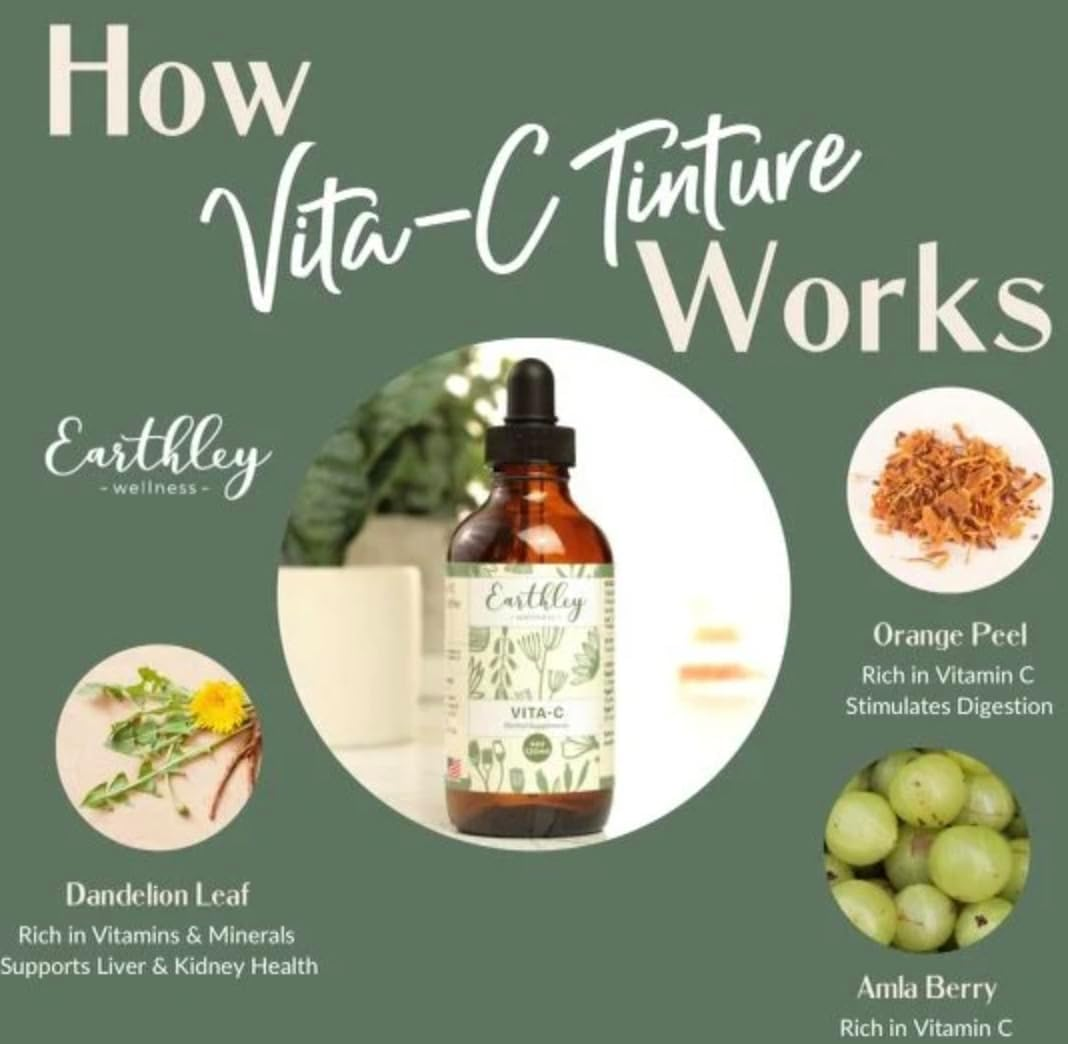 Vita-C, a Natural Source of Vitamin C, Whole Food Form of Vitamin C, Extracted from Amla Berries, Orange Peel, and Dandelion Leaf (2Oz)