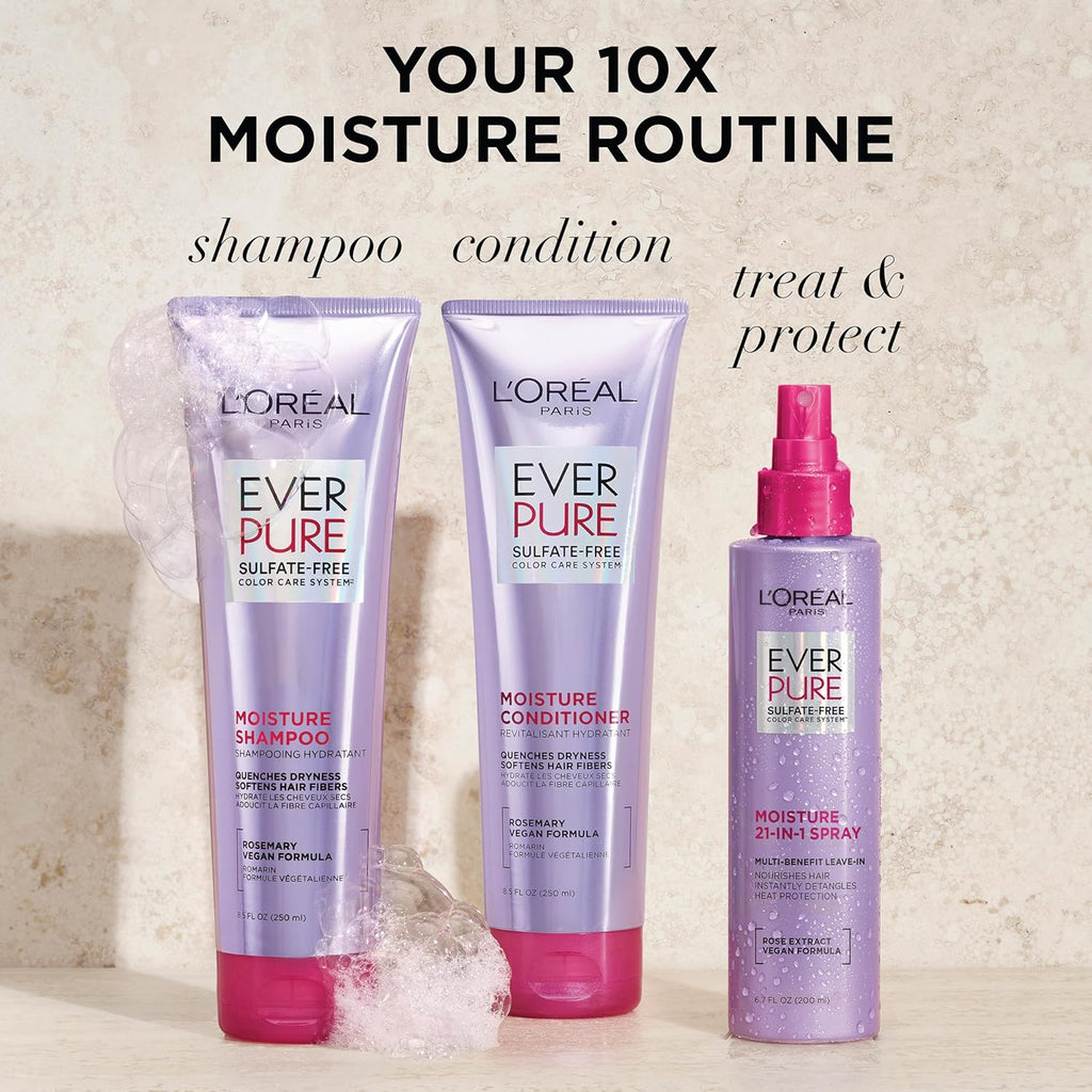 21-In-1 Leave in Conditioner Spray, Sulfate Free, Vegan, Everpure 6.8 Fl Oz