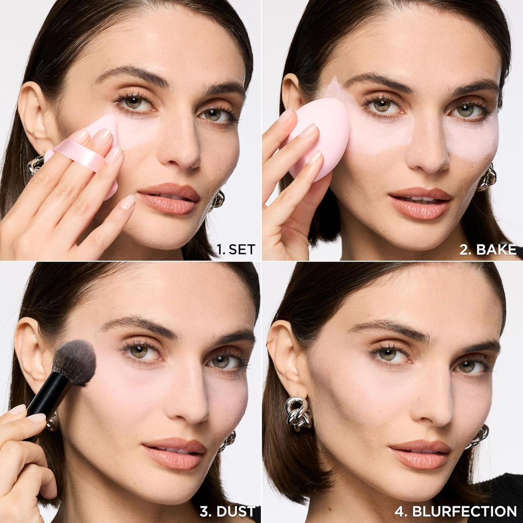 Infallible Blur-Fection Longwear Loose Setting Powder, Blurring Face Powder with up to 24Hrs of Wear, Brightening Light Pink, 1 Kit