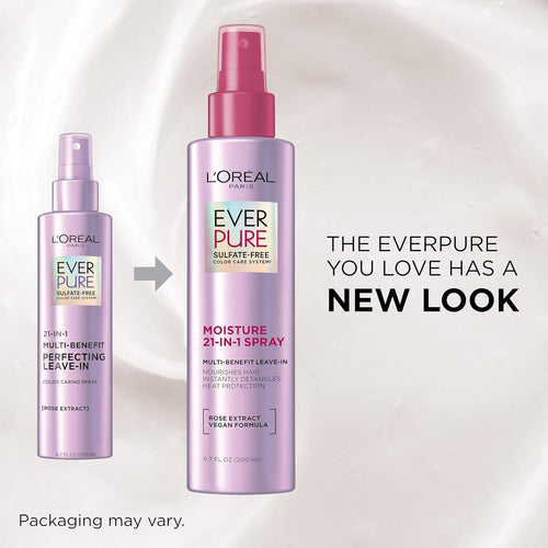21-In-1 Leave in Conditioner Spray, Sulfate Free, Vegan, Everpure 6.8 Fl Oz