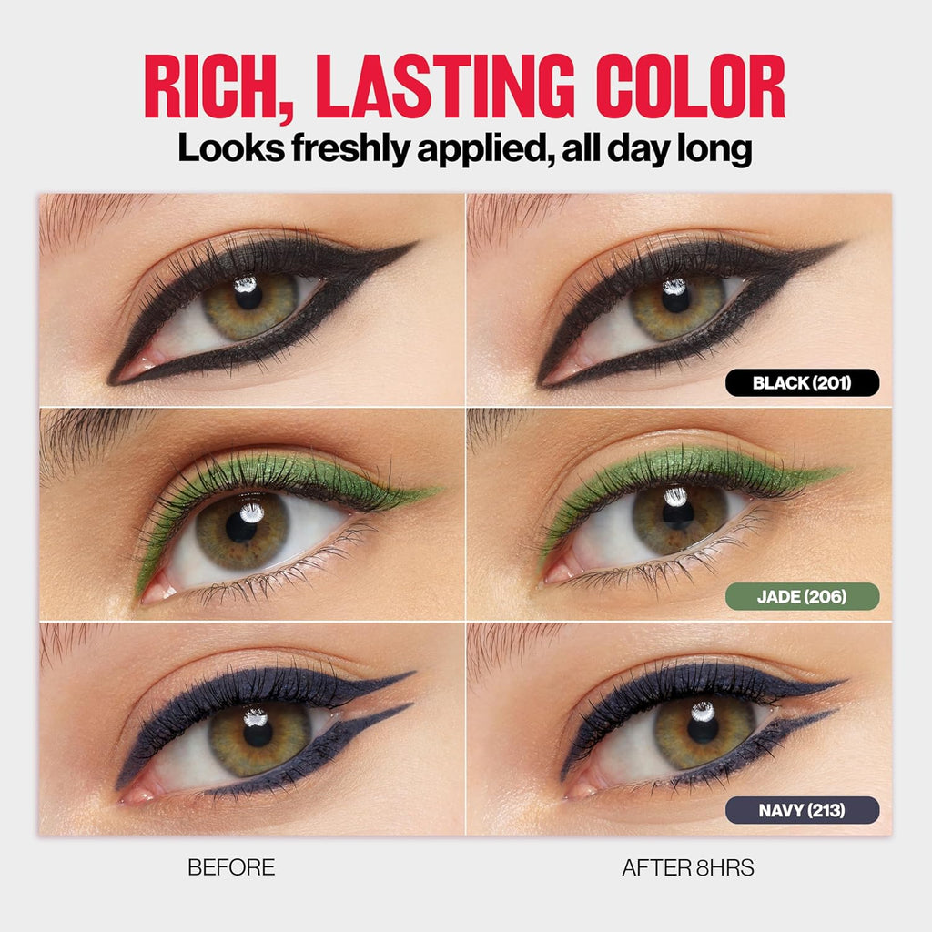 Colorstay Pencil Waterproof Eyeliner, Smudge-Proof, Eye Makeup with Built-In Sharpener, 202 Black Brown, 0.01 Oz