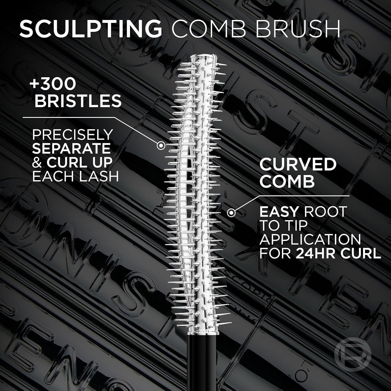 Extensionist Mascara, Lengthening, Volumizing, and Curling Formula for a Lash Extension Eye Makeup Look, Washable Blackest Black