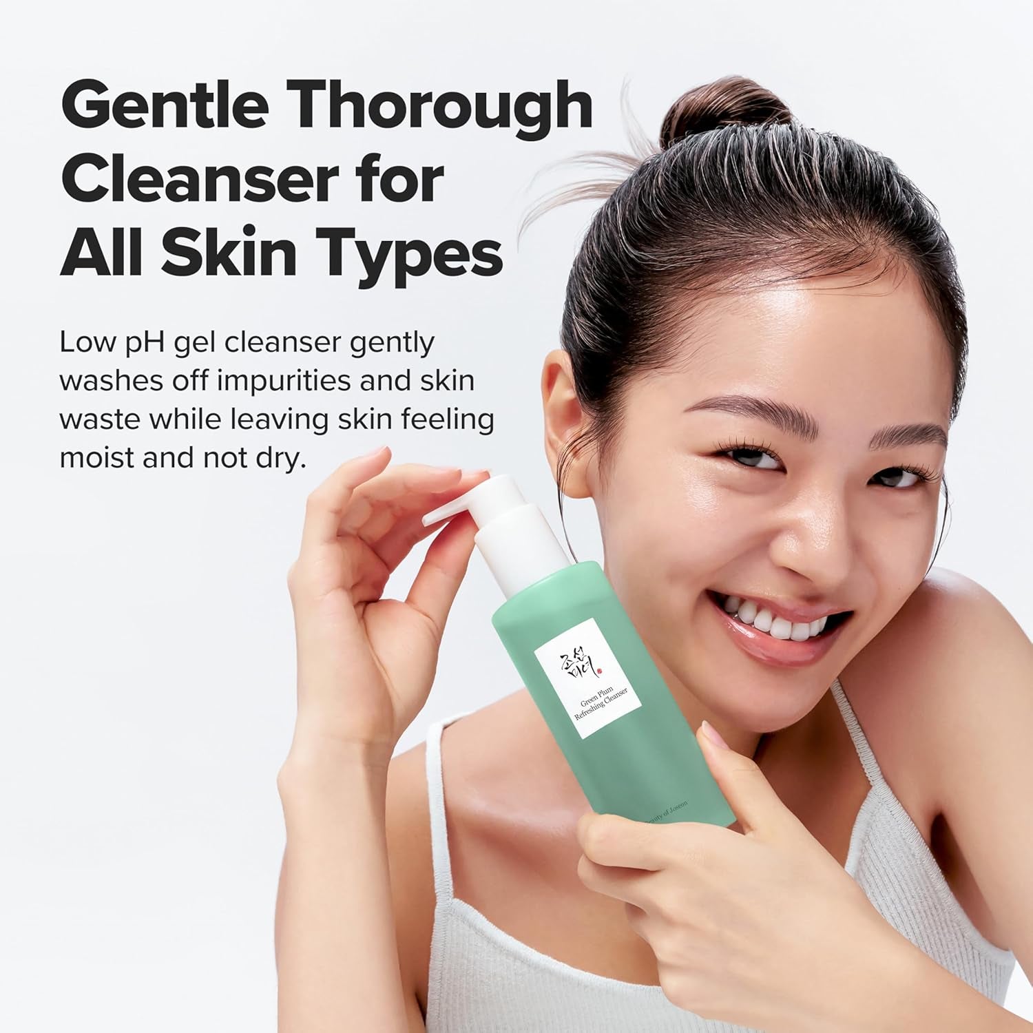 Green Plum Refreshing Cleanser Gel Type Deep Pore Cleansing, Acne Face Wash, Blackhead Remover for All Skin Types, Korean Skincare 100Ml, 3.38 Fl.Oz