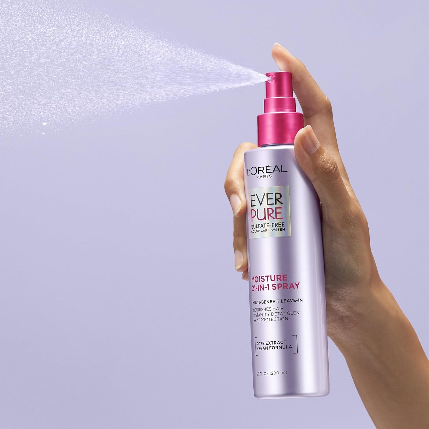 21-In-1 Leave in Conditioner Spray, Sulfate Free, Vegan, Everpure 6.8 Fl Oz