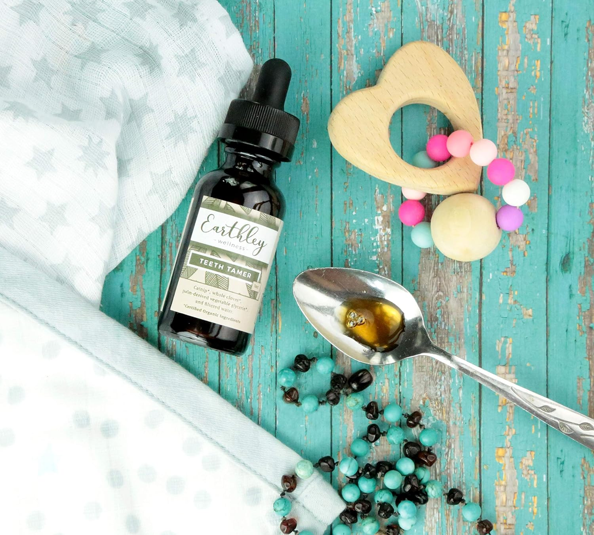 Teeth Tamer, Teething Relief for Babies & Kids, Soothes Drooling, Gum Discomfort & Irritability, Organic Herbal Formula, Essential Oil Free, Alcohol-Free & Sugar-Free (1.69 Oz)