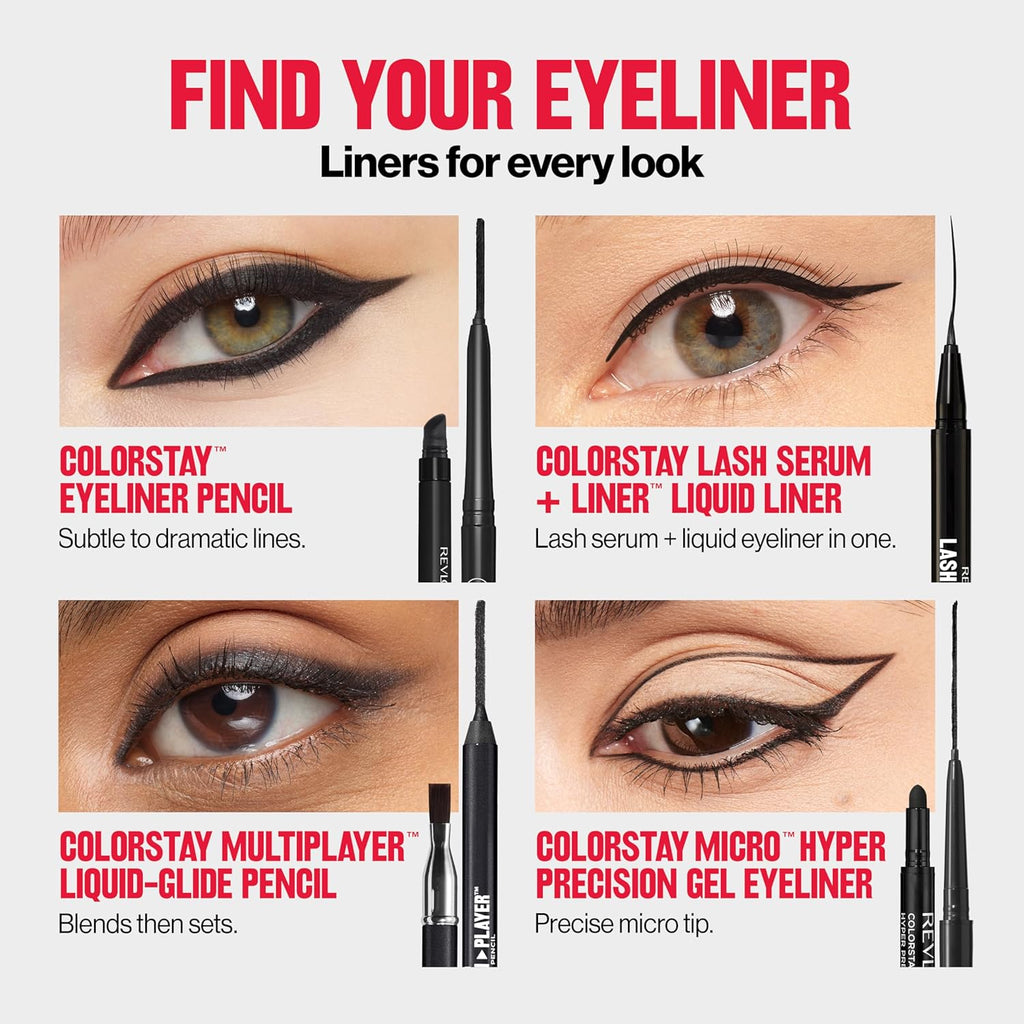 Colorstay Pencil Waterproof Eyeliner, Smudge-Proof, Eye Makeup with Built-In Sharpener, 202 Black Brown, 0.01 Oz