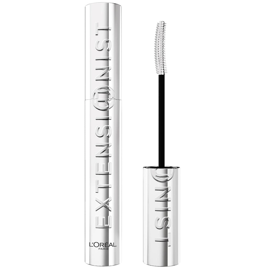 Extensionist Mascara, Lengthening, Volumizing, and Curling Formula for a Lash Extension Eye Makeup Look, Washable Blackest Black