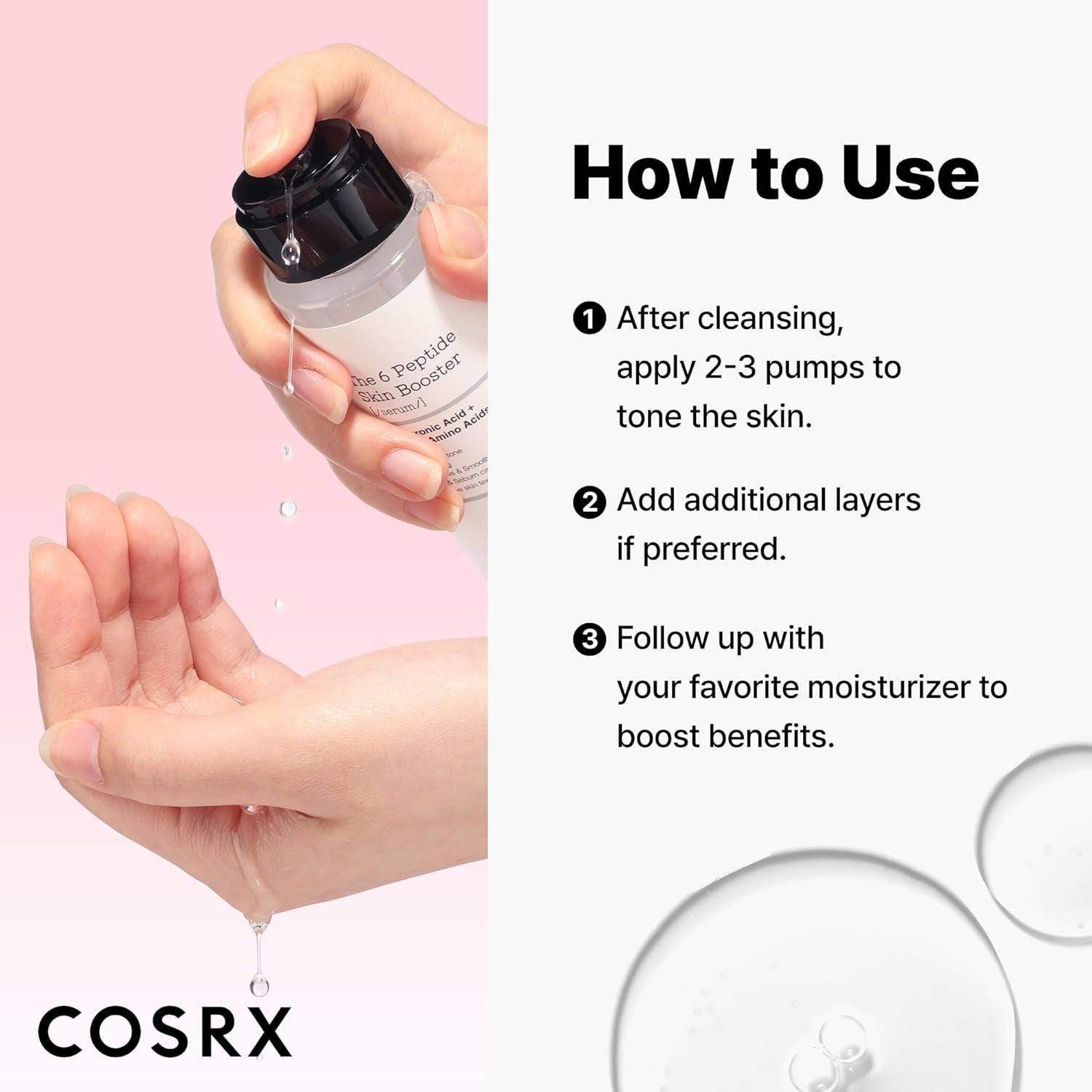 6X Peptide Collagen Skin Booster Toner Serum for Dull & Uneven Skin, Preps Skin with Copper Peptides, Ghk-Cu, Skin Renewal Boosting Facial Essence, Korean Skin Care, 5.07 Fl.Oz